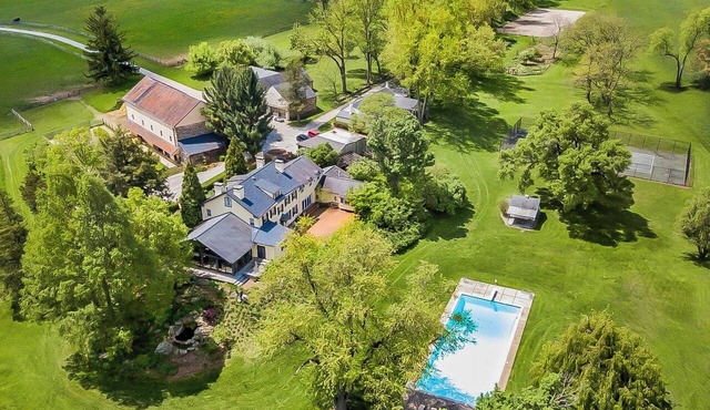 Idyllic 50 Acre Retreat w/Pool, Tennis, Fishing; Built for XL Groups to Escape!