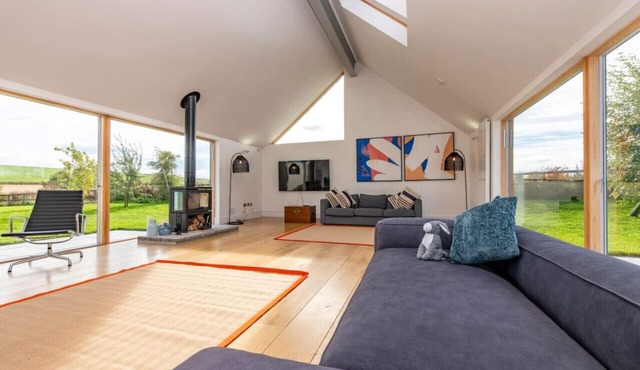 Idyllic lodge with wood burner