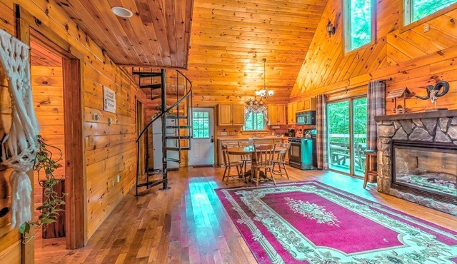Idyllic Log Cabin Rental with a Porch in the Poconos of Pennsylvania