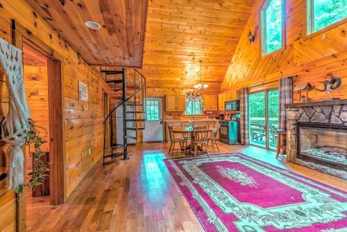 Idyllic Log Cabin Rental with a Porch in the Poconos of Pennsylvania