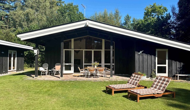 Idyllic wooden cabin with fireplace near Tisvilde