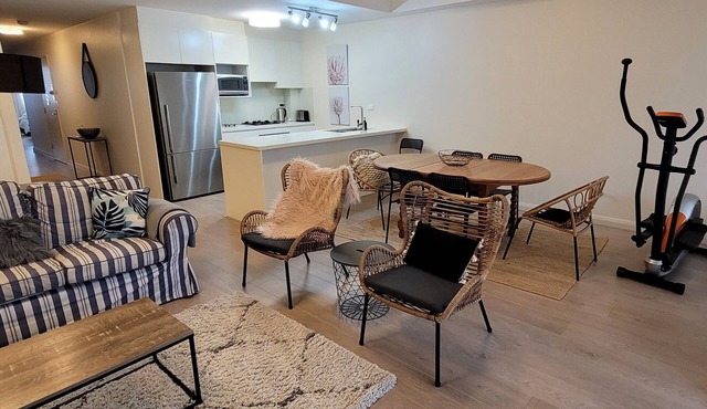 Immaculate, spacious & peaceful apartment with 2 Bdm, 2 Bath & study area.