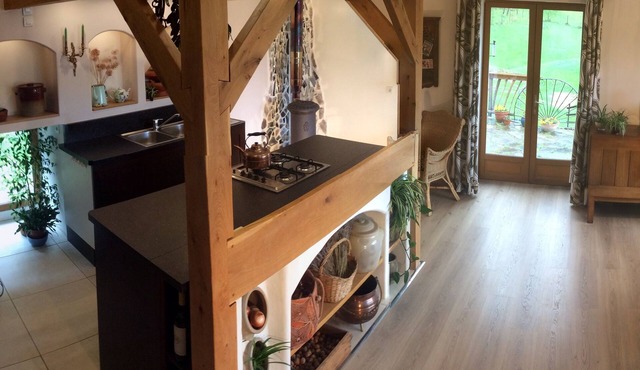 Impressive stone farmhouse with garden on the River Tarn. Lakes. Peaceful