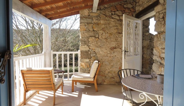 In a 17th century farmhouse with swimming pool, north of Montpellier, south of the Cévennes