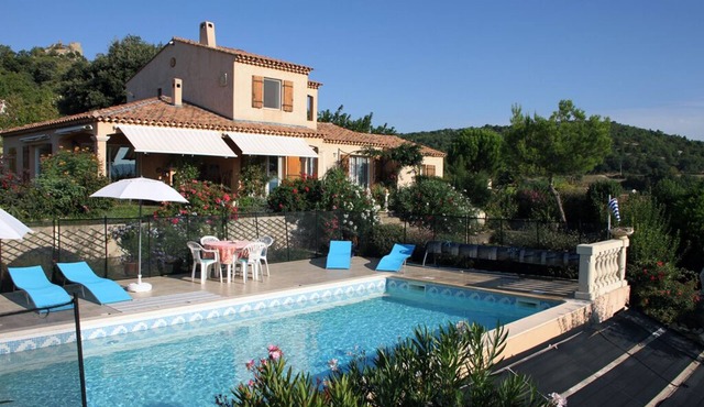 In a farmhouse with pool on the upland of a Provencal village