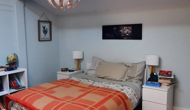 In a quiet location with a breathtaking view of the Pyrenees, family home