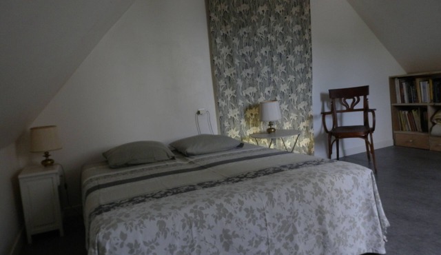 In an enclosed garden, old house near the Loire castles