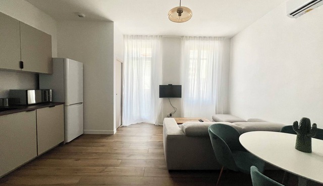 In front of Tramway, refurbished T2 apartment