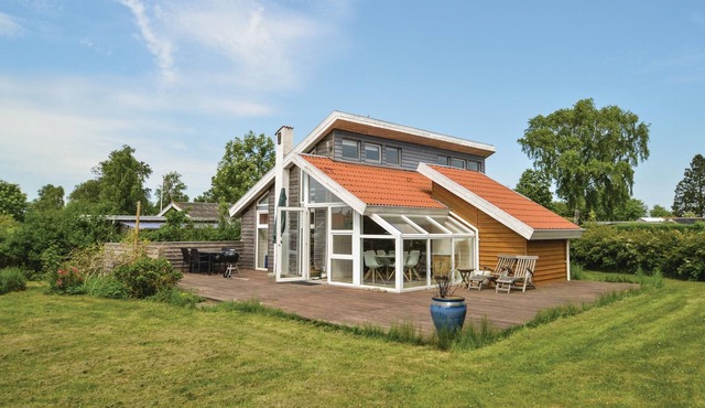 In Karrebekæksminde, on the island of Enø lies this beautiful vacation home.