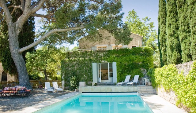 In the charming village of Roquebrun sur Orb. Suitable for 8 to 10 people.
