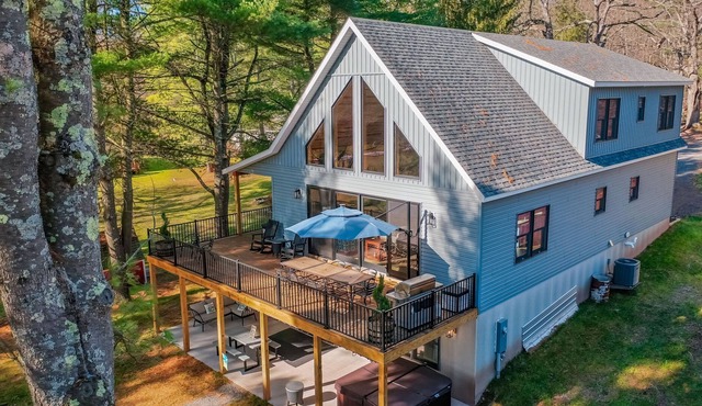 In the Groove: Level Lakefront with Private Dock and Hot Tub