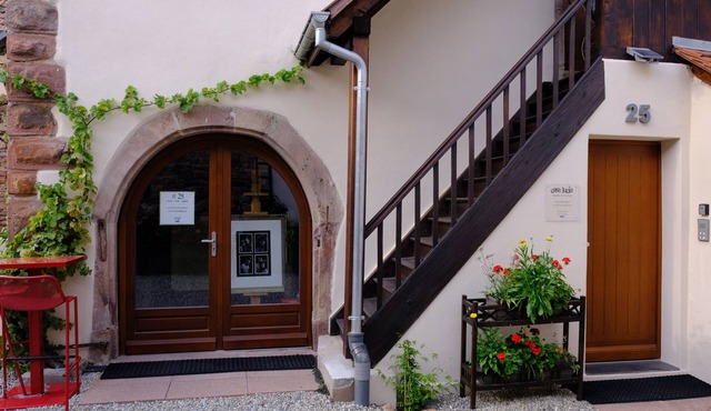 In the heart of Obernai studio 30m2 quiet comfortable kitchen equipped air conditioning