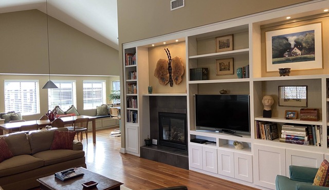 In the heart of the village, private and quiet yet steps from downtown.