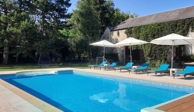 IN THE HEART OF THE LOIRE CASTLES, 8km TOURS, PRETTY HOUSE, HEATED POOL, TENNIS