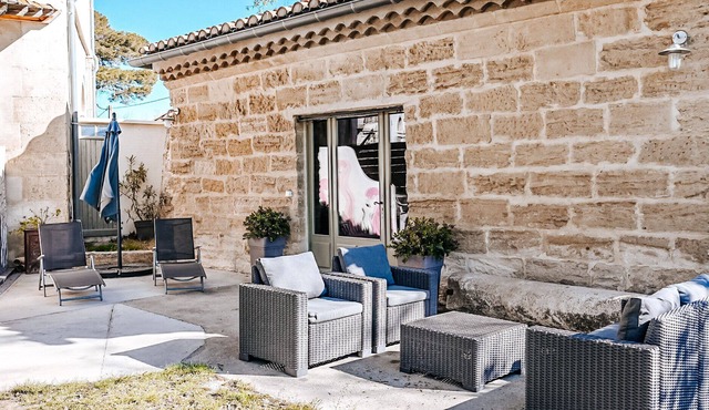 In the heart of the Natural Park, a Mas Camarguais, with herds of horses and bulls