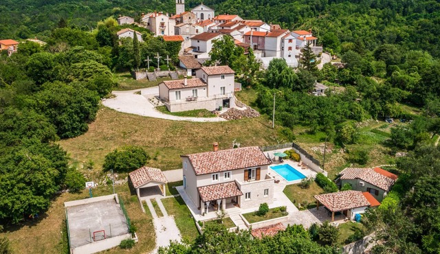In the picturesque village of Beram, known for the most beautiful frescoes in Istria, is located thi