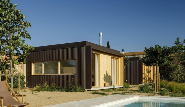 Increíble casa modular con piscina