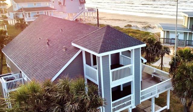 Incredible beachfront home, dog-friendly, steps to sand and beach