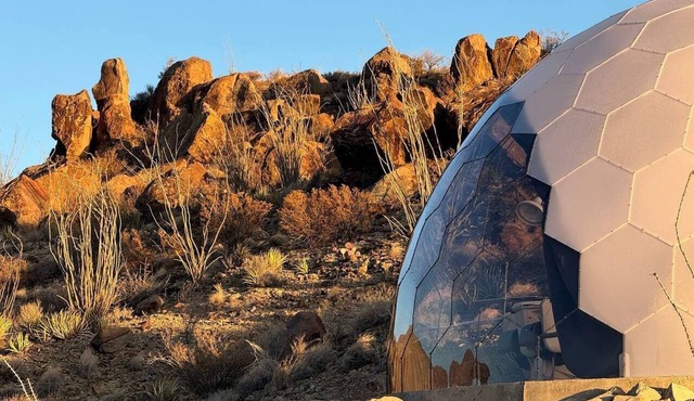 Incredible Dome on a Unique Space-Themed Site with Stunning Desert Views near Big Bend National Park in Terlingua, Texas