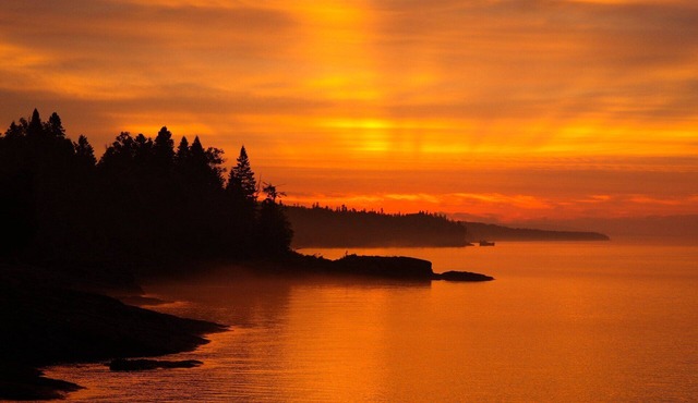 Incredible Hand-Hewn Square Log Cabin on the North Shore of Lake Superior.