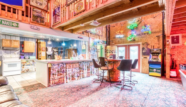 Incredibly Unique Bar-Inspired Home w/Private Hot Tub & near the Beach- Dogs OK