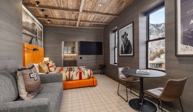 Independence Square 300 | Newly Renovated Studio in Downtown Aspen | Rooftop Hot tub