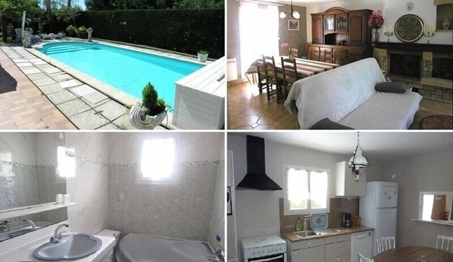 Independent house, 3 bedrooms, 6 people, private pool in Lacanau ocean