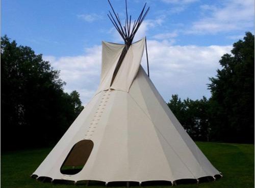Indian Tipi at Desert Gardens Oasis in Lobo, Tx