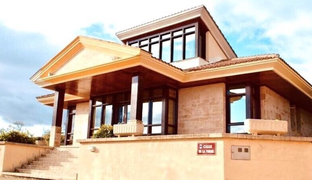 Individual chalet with winery among vineyards