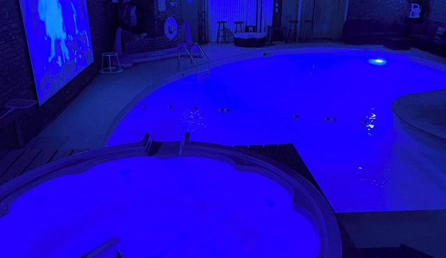 Indoor heated pool & jacuzzi with 150" screen just 10 mins from Downtown Detroit