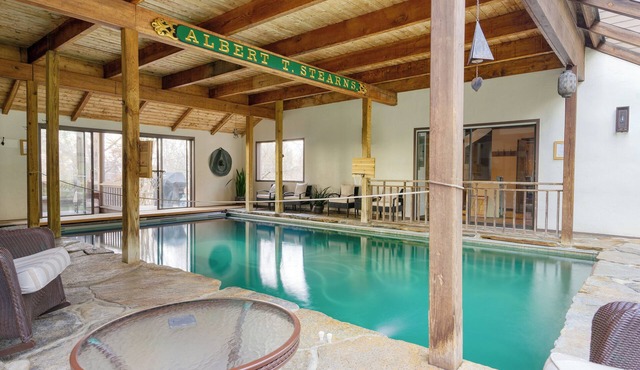 Indoor Pool & Lofted Game Area | Sunroom w/Sweeping Mountain Views | Wellspring