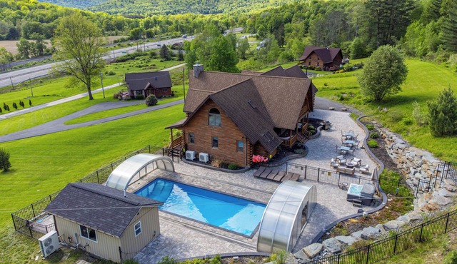 Indoor Pool, Luxury Log Estate, 2 Story Game Room