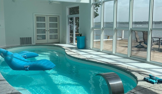 Indoor Pool Main Lake Waterfront across from Shangrila at Sunrise Getaway