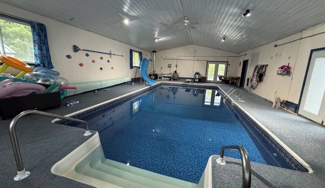 Indoor pool, movie room, pool table, and more. Your Stay-cation Destination