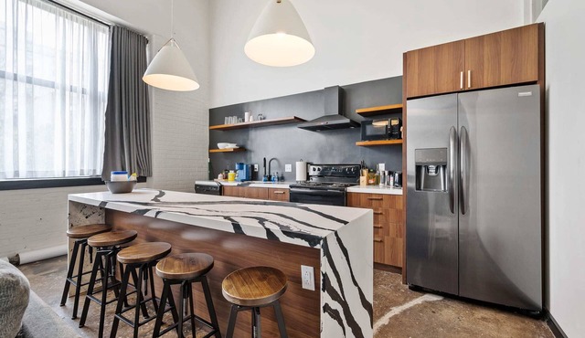 Industrial Loft 3 min to Hillman Cancer Center Sleeps 6