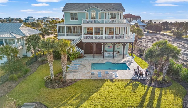 Inlet Front 5BR Home with Private Pool & Dock - Beach Access