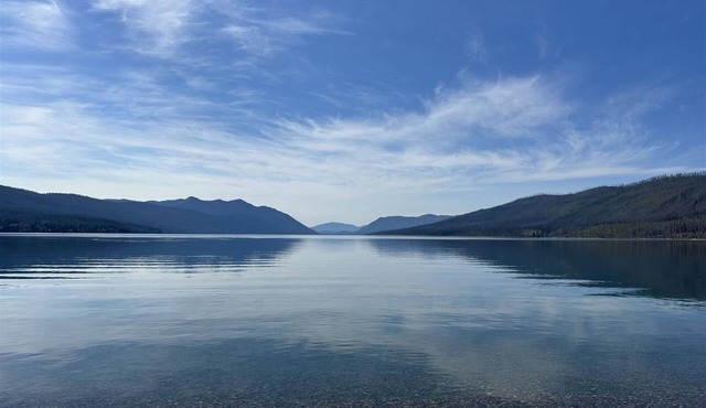 Inside Glacier National Park, West Entrance! Walsh Cottage steps to the shores