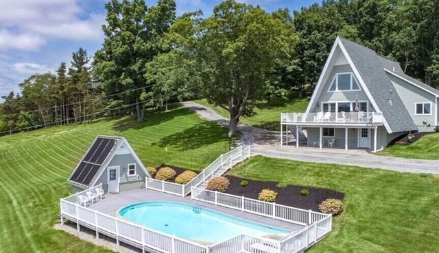 Inspiring A-FRAME with Majestic Panoramic Finger Lakes Views and inground pool!