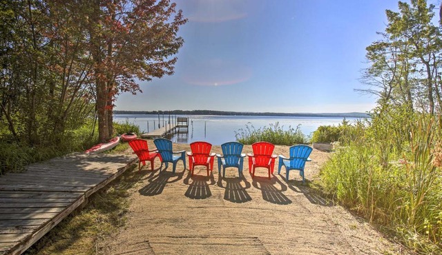 Interlochen Home on Green Lake with Dock and Beach!