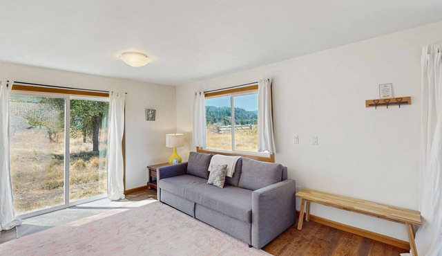 Inviting dog-friendly studio with gas grill, Wi-Fi and washer&dryer