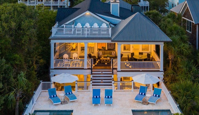 IOP Home with Beach Access, Rooftop Sunset Patio, Private Pool & Spacious Decks