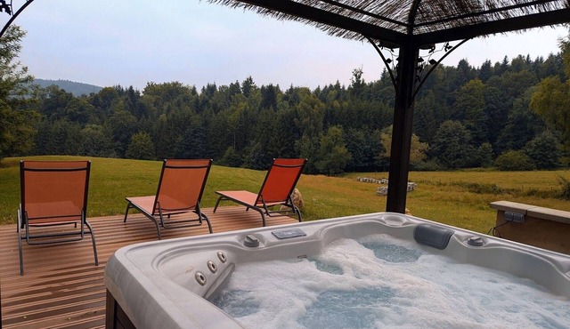 Iris Room in renovated house amidst nature