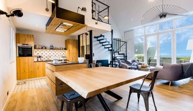 Island villa wild coast sea view with pool (*)