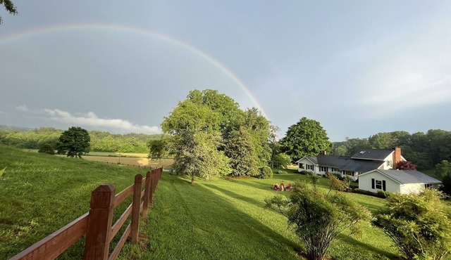 It's all here! Comfy home,horses grazing,French Broad River &close to everything