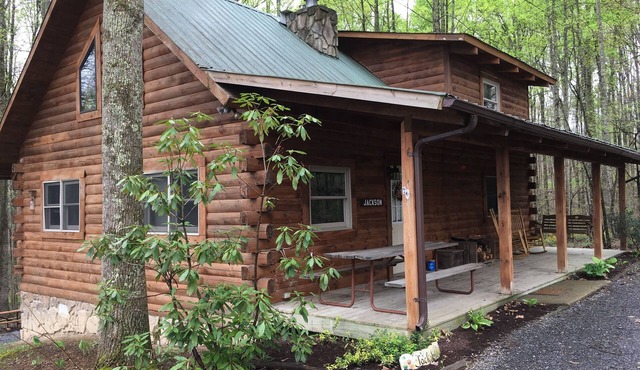 Jackson Cabin is a beautiful 3-bedroom, 2-story log cabin!