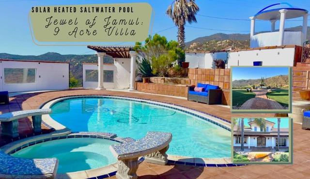 Jamul's Jewel: 9 ACRES,Hilltop,Heated Salt Pool,Spa,City & Mtn. Views,B-Ball Court,Grill,Horseshoes