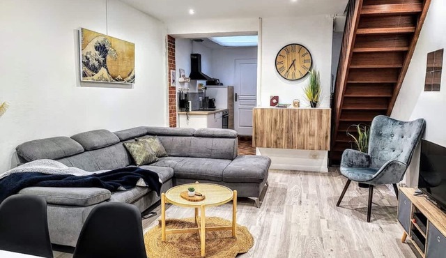 Japandi 4 chambres, Wifi, proche parc Barbieux