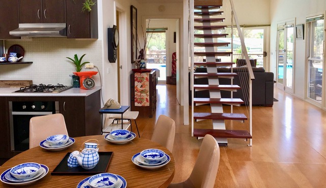 Japanese style cottage with Pool and Wood fire at Mornington Peninsula