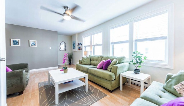 Jellybean Dream upstairs apt: driveway, 4 bedrooms & near Bannerman Park!