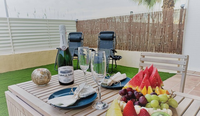 Jewel of the Delta with direct beach access-1st line Sea A/C, wifi, terrace